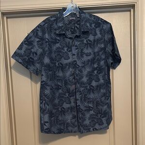 Van Heusen Navy Floral Casual Button Down Shirt
